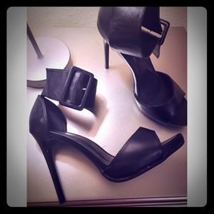Black Stiletto Sandals